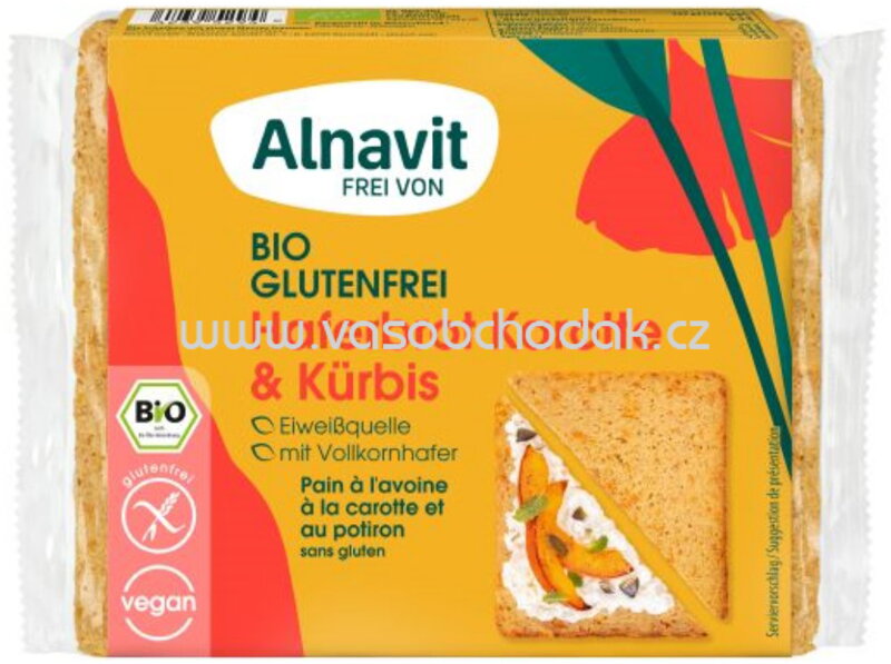 Alnavit Haferbrot Karotte & Kürbis, 250g