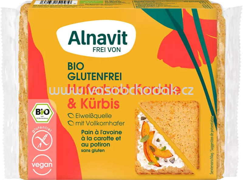 Alnavit Haferbrot Karotte & Kürbis, 250g
