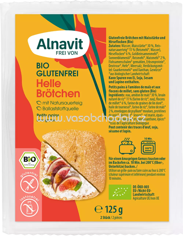 Alnavit Helle Brötchen, 2 St, 125g