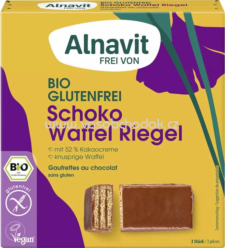 Alnavit Schoko Waffel Riegel, 3x25g, 75g