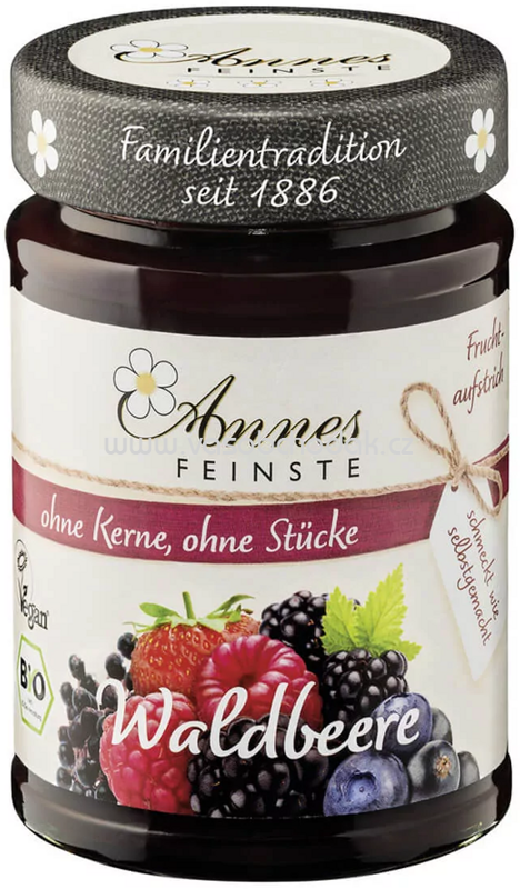 Annes Feinste Konfitüre Waldbeere, ohne Kerne & Stücke, 210g