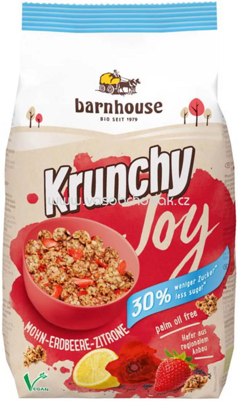 Barnhouse Krunchy Joy Mohn Erdbeere Zitrone, 375g