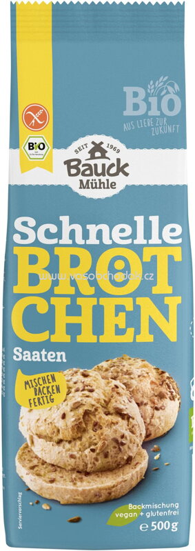 Bauck Mühle Schnelle Brötchen Saaten, glutenfrei, 500g