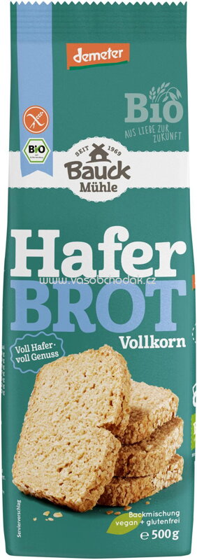 Bauck Mühle Hafer Brot Vollkorn, glutenfrei, 500g