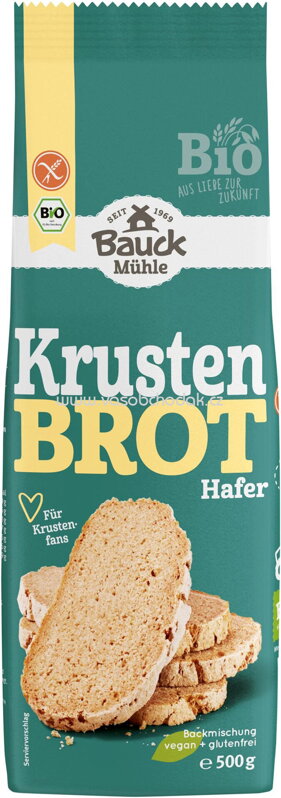 Bauck Mühle Krustenbrot Hafer, glutenfrei, 500g