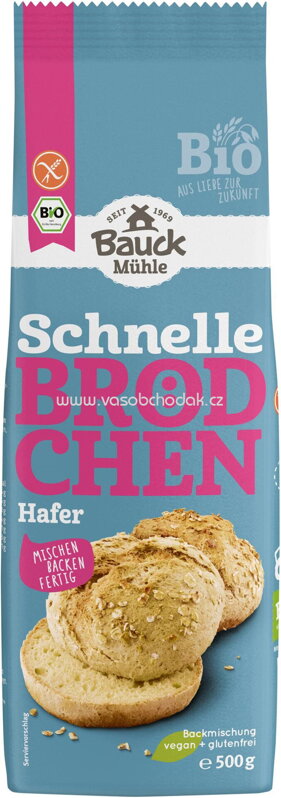 Bauck Mühle Schnelle Brötchen Hafer, glutenfrei, 500g