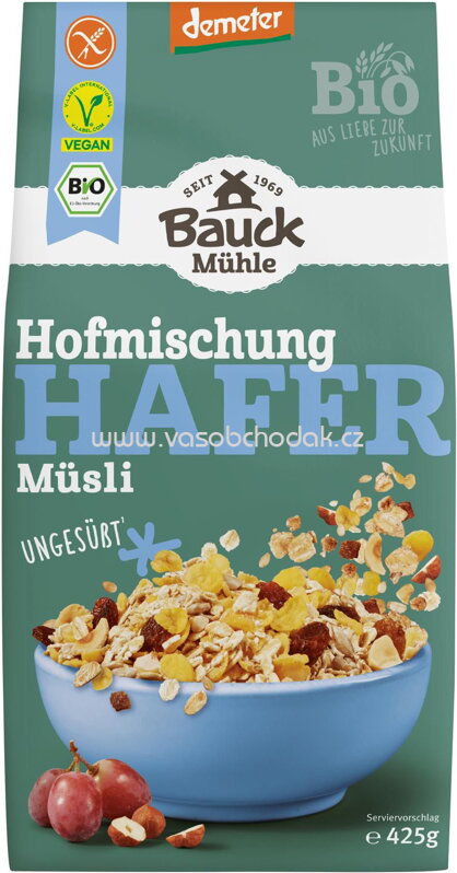 Bauck Mühle Hofmischung Hafer Müsli, ungesüßt, 425g