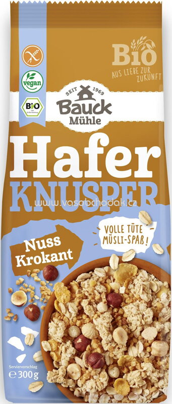 Bauck Mühle Hafer Knusper Nuss Krokant, 300g