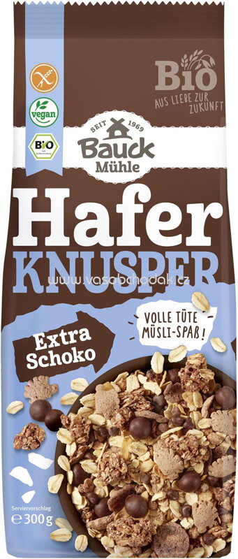 Bauck Mühle Hafer Knusper Extra Schoko, 300g