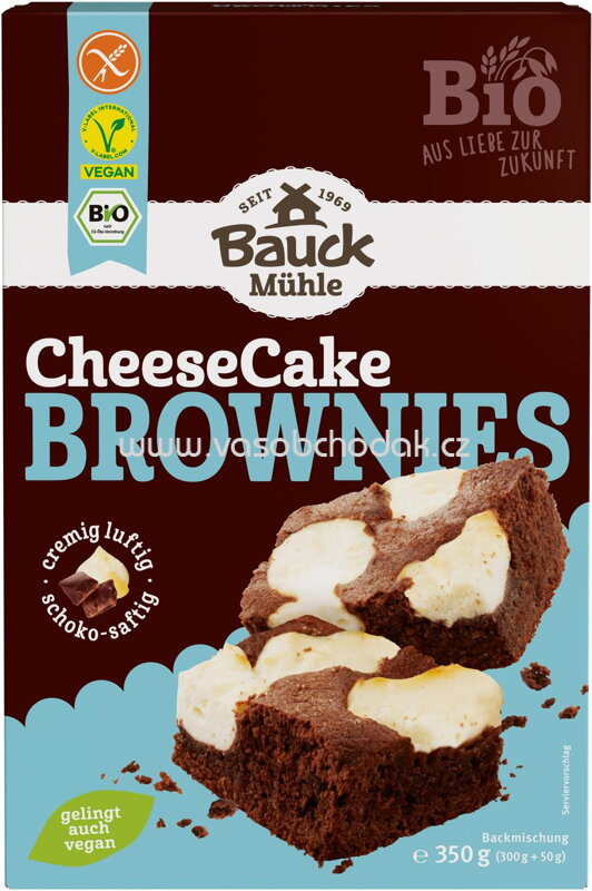 Bauck Mühle Cheesecake Brownies, 350g