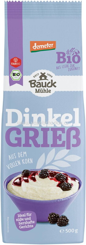 Bauck Mühle Dinkel Grieß, 500g