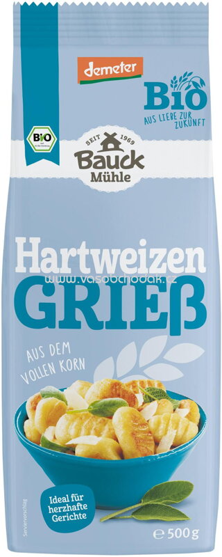 Bauck Mühle Hartweizen Grieß, 500g