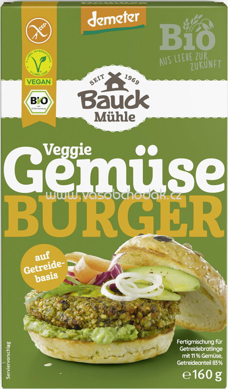 Bauck Mühle Veggie Gemüse Burger, 160g