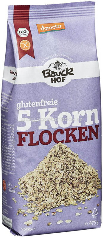Bauckhof 5 Korn Flocken, glutenfrei, 475g Bauckhof 5 Korn Flocken, glutenfrei, 475g