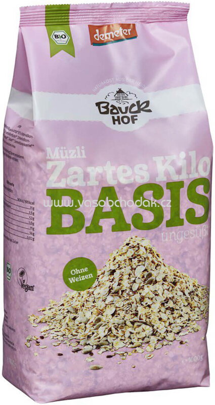 Bauckhof Müzli Zartes Kilo Basis, ohne Weizen, 1 kg Bauckhof Müzli Zartes Kilo Basis, ohne Weizen, 1 kg