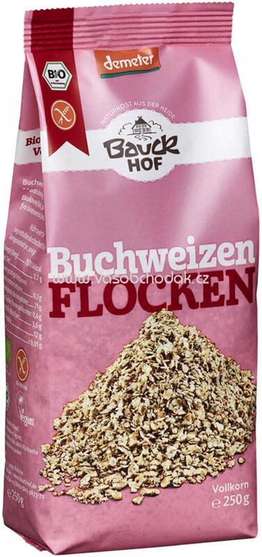 Bauckhof Buchweizen Flocken Vollkorn, glutenfrei, 250g