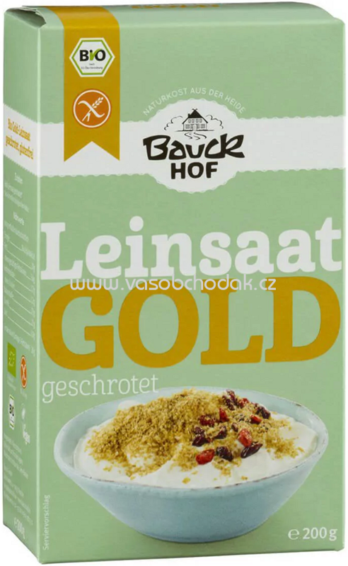 Bauckhof Leinsaat Gold, geschrotet, glutenfrei, 200g