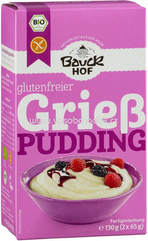 Bauckhof Grieß Pudding, glutenfrei, 130g Bauckhof Grieß Pudding, glutenfrei, 130g
