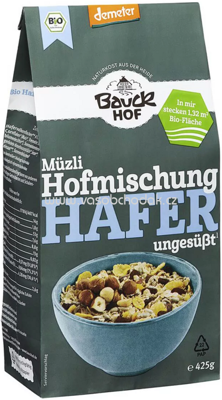 Bauckhof Müzli Hofmischung Hafer, ungesüßt, 425g Bauckhof Müzli Hofmischung Hafer, ungesüßt, 425g