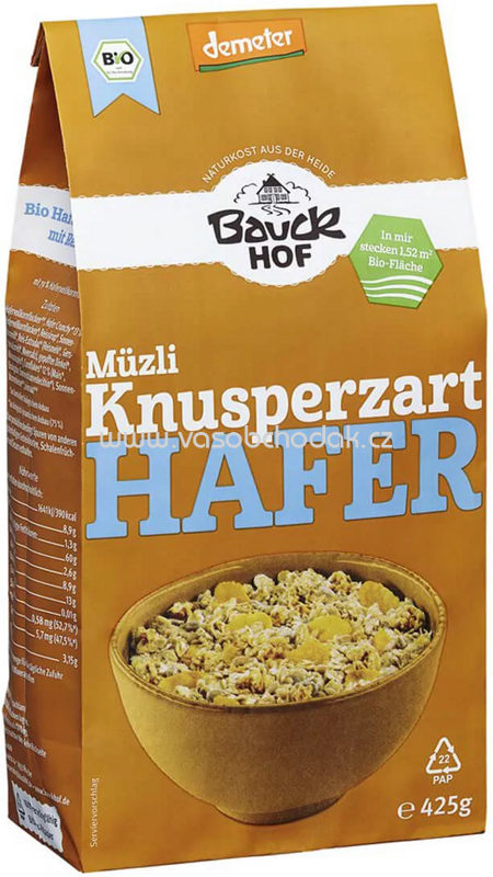 Bauckhof Müzli Knusperzart Hafer, 425g