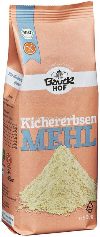 Bauckhof Kichererbsen Mehl, glutenfrei, 500g Bauckhof Kichererbsen Mehl, glutenfrei, 500g