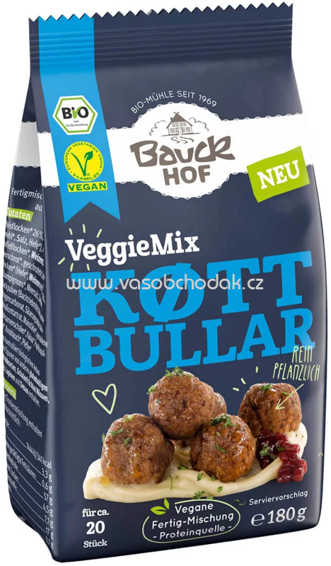 Bauckhof Veggie Mix Köttbullar, 180g Bauckhof Veggie Mix Köttbullar, 180g