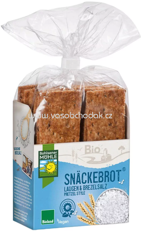 Bohlsener Mühle Snäckbrot Laugen & Brezelsalz, 200g