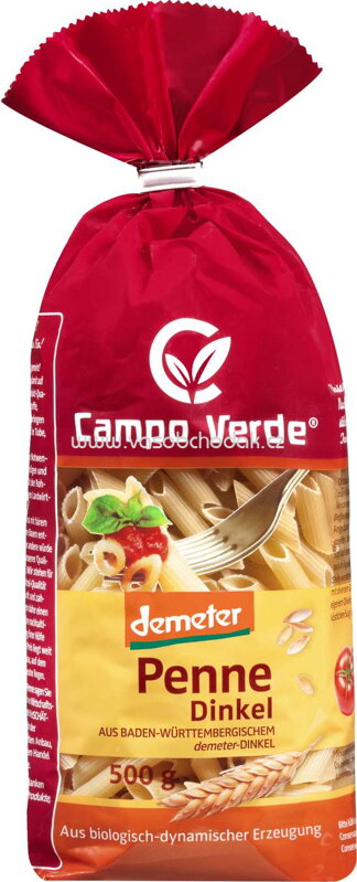Campo Verde Penne Dinkel, 500g Campo Verde Penne Dinkel, 500g