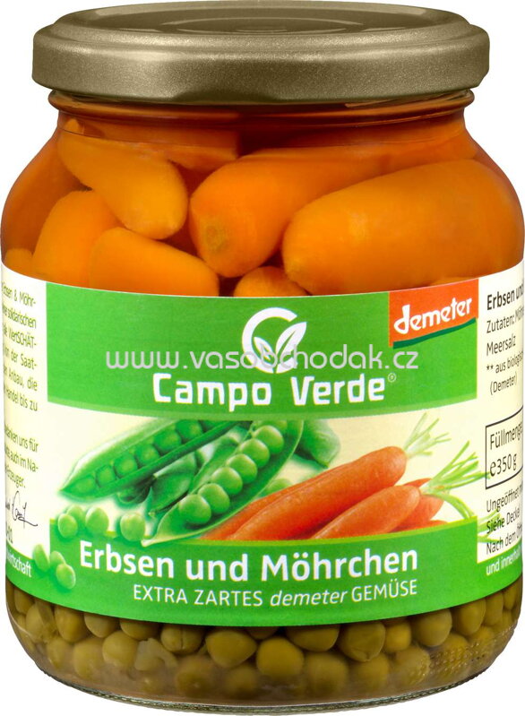 Campo Verde Erbsen und Möhrchen, 350g