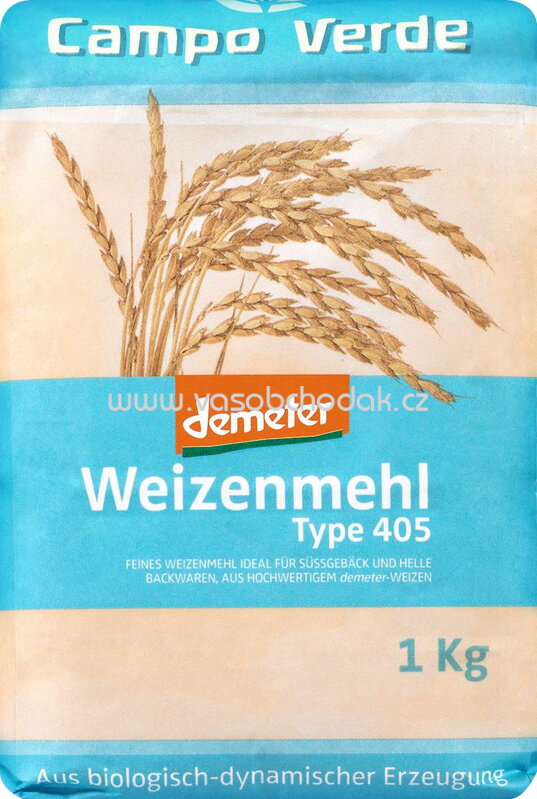 Campo Verde Weizenmehl Type 405, 1 kg Campo Verde Weizenmehl Type 405, 1 kg