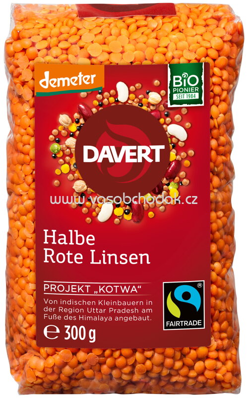 Davert Halbe Rote Linsen, 300g Davert Halbe Rote Linsen, 300g