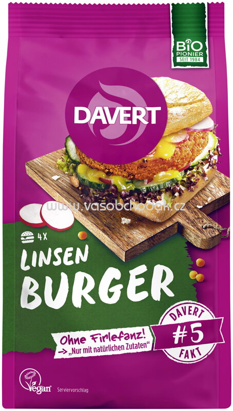 Davert Linsen Burger, 160g Davert Linsen Burger, 160g