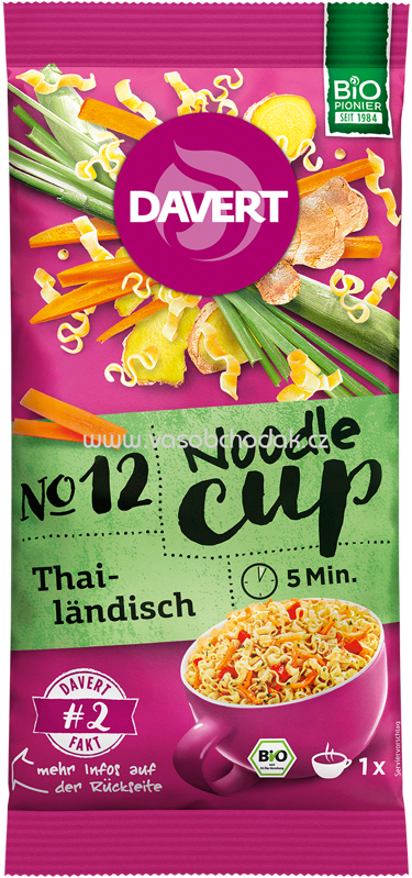 Davert Noodle Cup Thailändisch, 60g