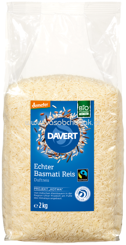 Davert Echter Basmati Reis, weiß, 2 kg