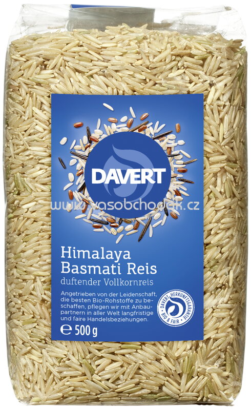 Davert Himalaya Basmati Reis duftender Vollkornreis, 500g Davert Himalaya Basmati Reis duftender Vollkornreis, 500g