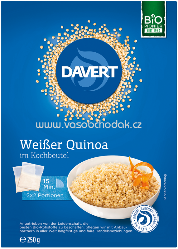 Davert Weißer Quinoa im Kochbeutel, 250g Davert Weißer Quinoa im Kochbeutel, 250g