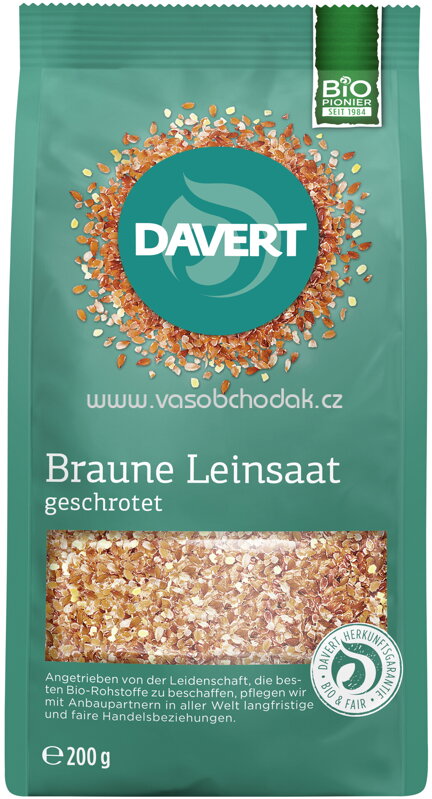 Davert Braune Leinsaat, geschrotet, 200g