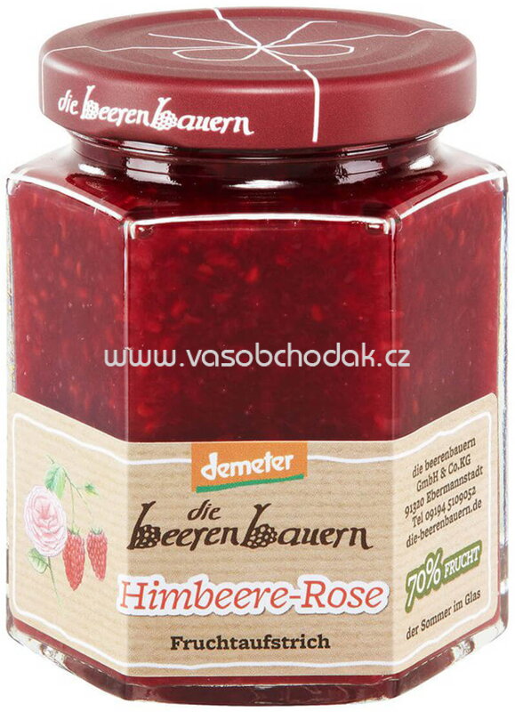 die beerenbauern Konfitüre Himbeere-Rose, 200g