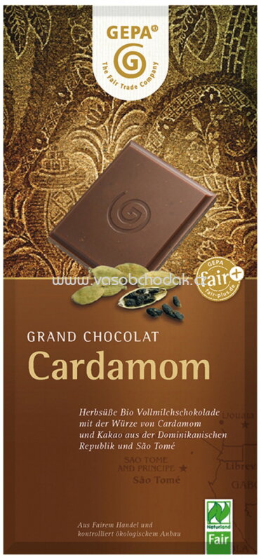 GEPA Tafelschokolade Cardamom, 100g GEPA Tafelschokolade Cardamom, 100g