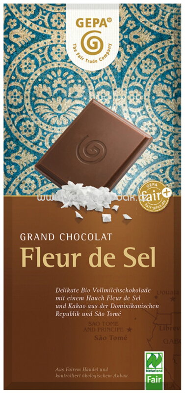 GEPA Tafelschokolade Fleur de Sel, 100g GEPA Tafelschokolade Fleur de Sel, 100g