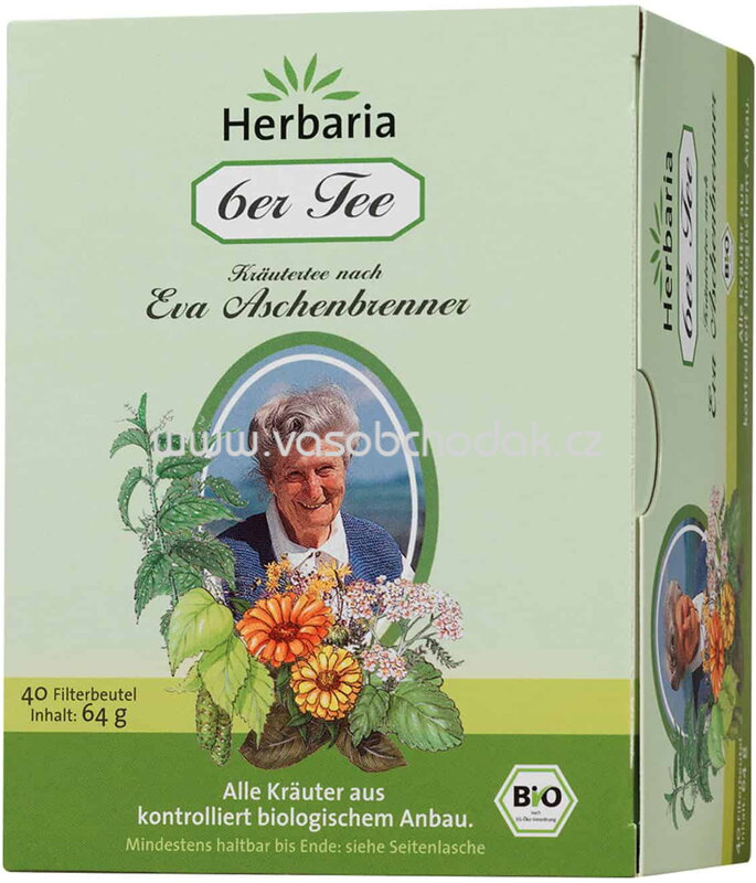 Herbaria 6er Tee Eva Aschenbrenner, 40 Filterbeutel, 64g Herbaria 6er Tee Eva Aschenbrenner, 40 Filterbeutel, 64g