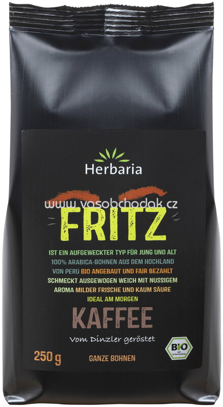 Herbaria Fritz Kaffee, ganze Bohnen, 250g Herbaria Fritz Kaffee, ganze Bohnen, 250g