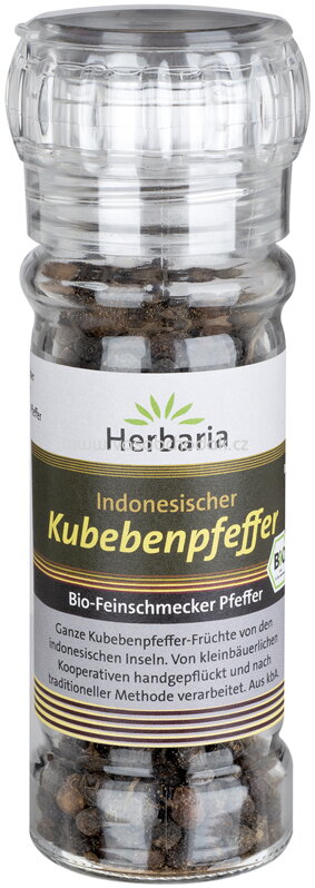Herbaria Indonesischer Kubebenpfeffer, Mühle, 35g Herbaria Indonesischer Kubebenpfeffer, Mühle, 35g