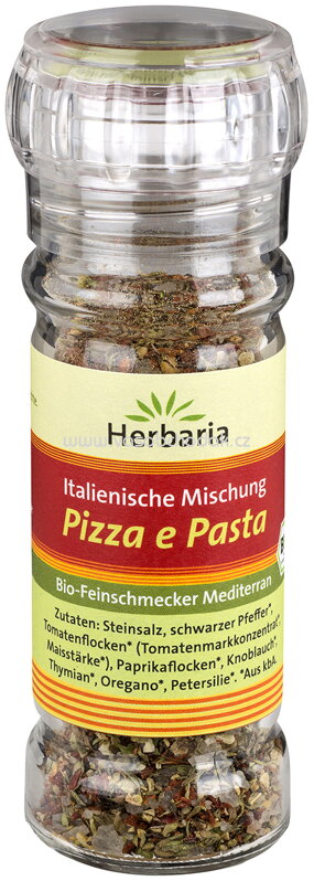 Herbaria Italienische Mischung Pizza e Pasta, Mühle, 50g