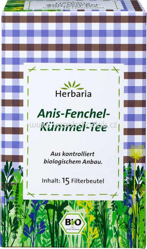 Herbaria Anis Fenchel Kümmel Tee, 15 Beutel