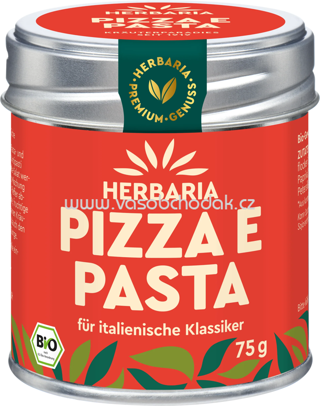 Herbaria Italienische Mischung Pizza e Pasta, Dose, 75g