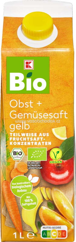 K-Bio Obst + Gemüsesaft gelb, 1l K-Bio Obst + Gemüsesaft gelb, 1l