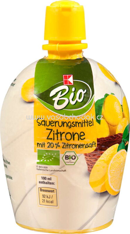 K-Bio Säuerungsmittel Zitrone mit 20% Zitronensaft, 200 ml