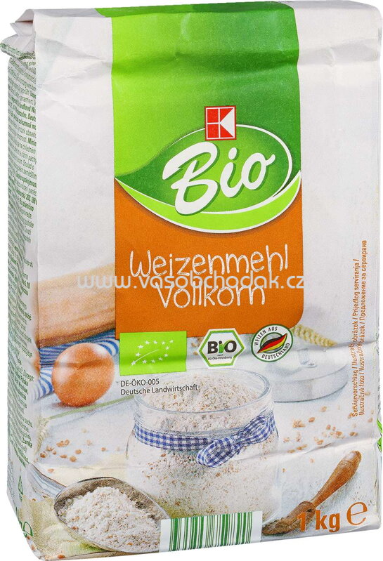 K-Bio Weizenmehl Vollkorn, 1 kg