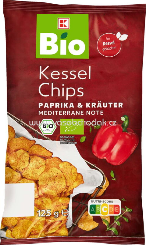 K-Bio Kessel Chips Paprika & Kräuter, 125g K-Bio Kessel Chips Paprika & Kräuter, 125g